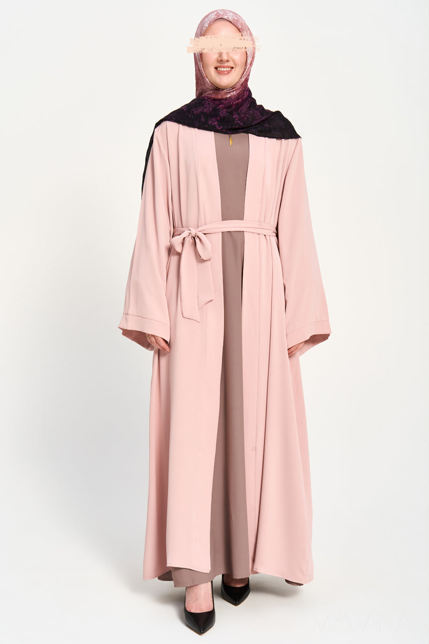 Amal Abaya Outer - Carnation