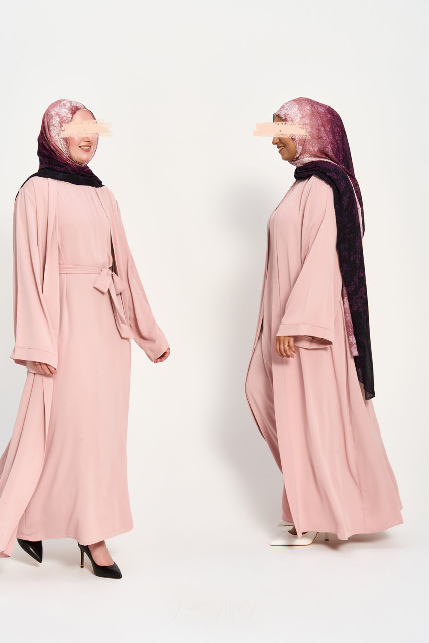 Amal Abaya Set - Carnation