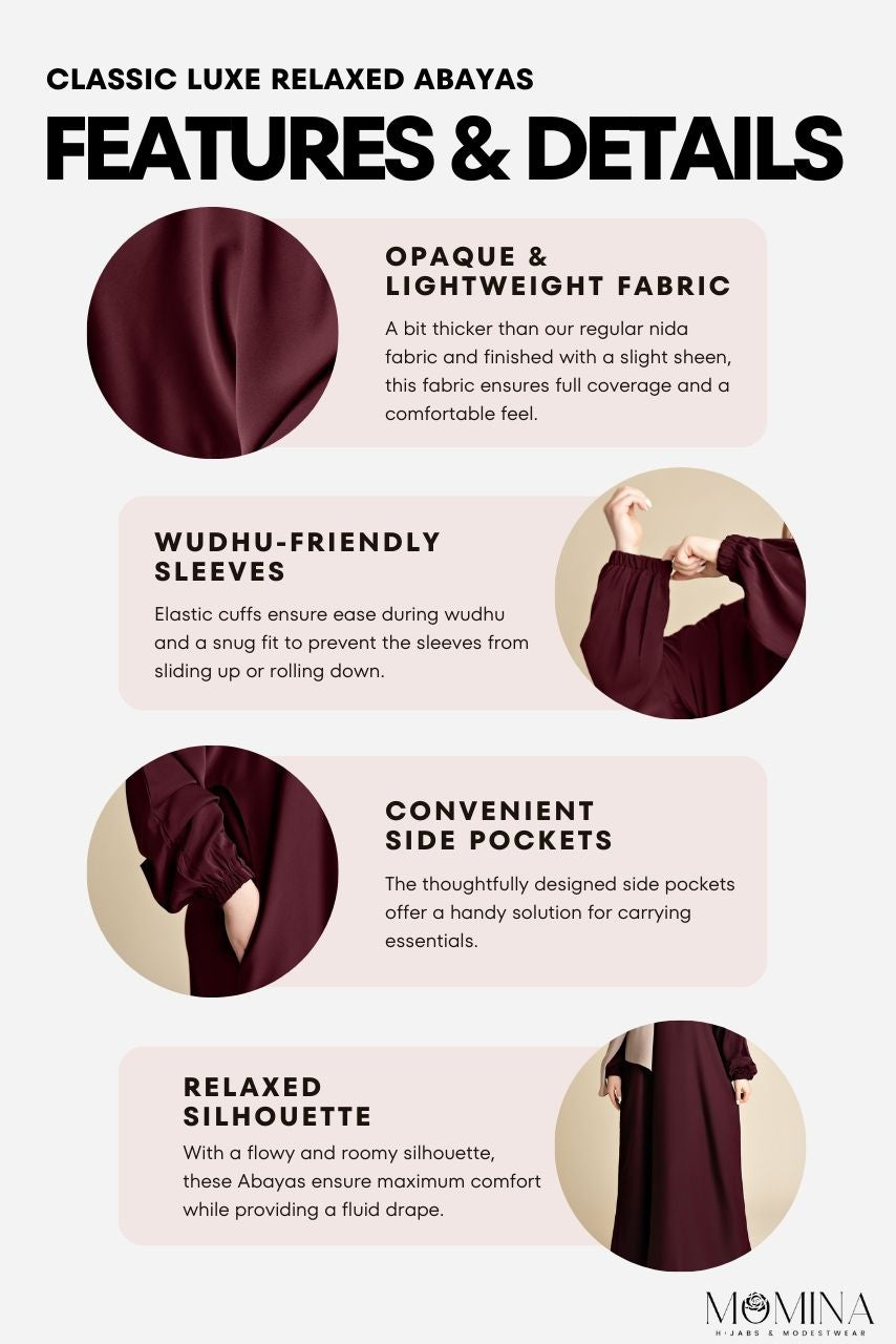 Classic Luxe Relaxed Abaya - Hafsa