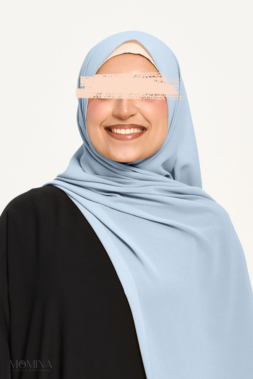 Premium Chiffon Hijab - Arctic Blue