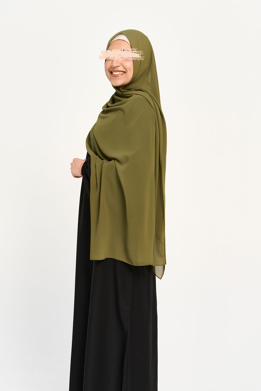 Hijab Mousseline Premium - Asperge