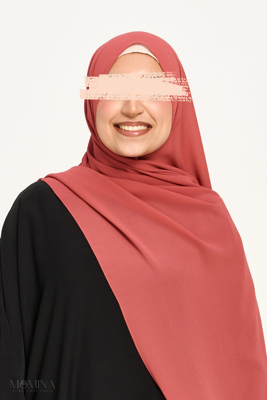 Hijab Mousseline Premium - Pamplemousse