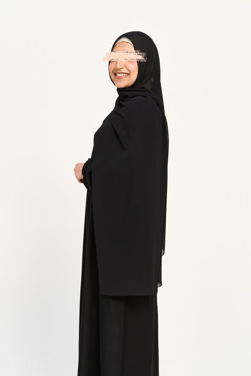 Hijab Mousseline Premium - Encre