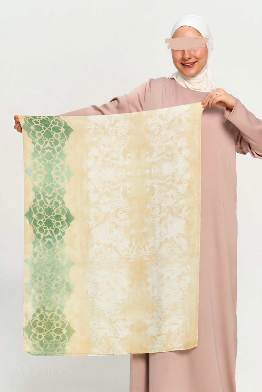 Printed Modal Hijab - Minted Lace