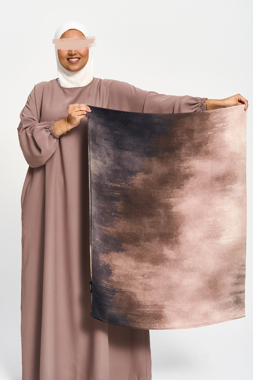 Printed Modal Hijab - Misty Taupe