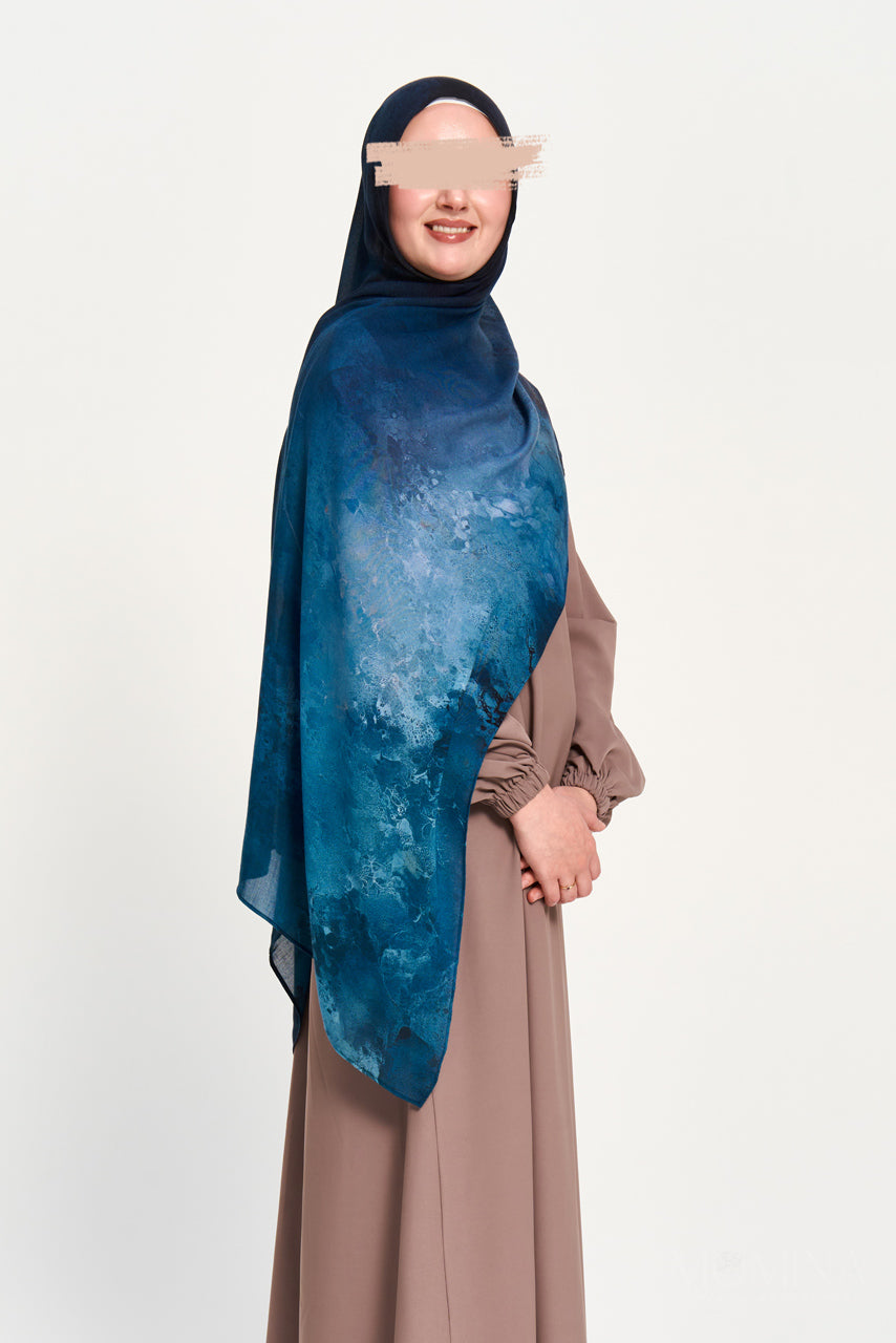 Printed Modal Hijab - Moonlit Storm