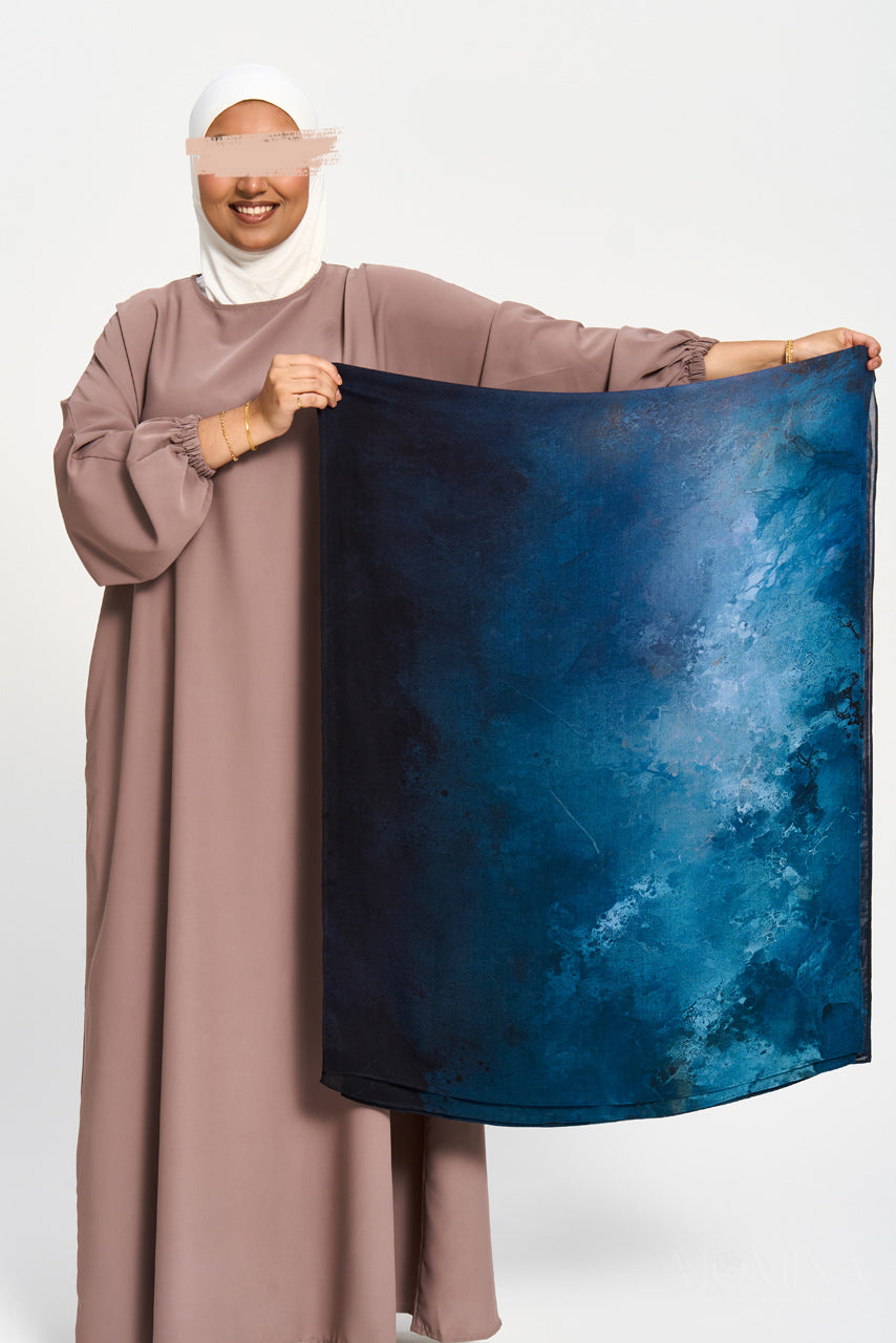 Printed Modal Hijab - Moonlit Storm