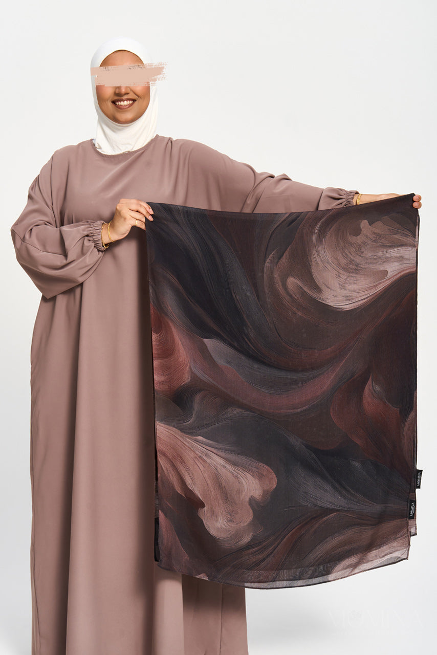 Printed Modal Hijab - Painted Clay