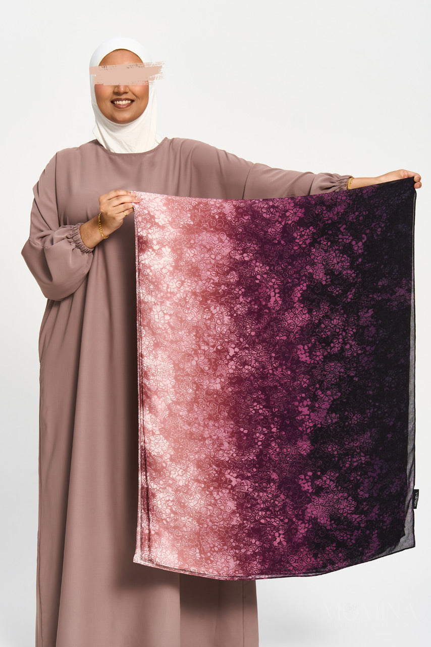 Printed Modal Hijab - Twilight Rose