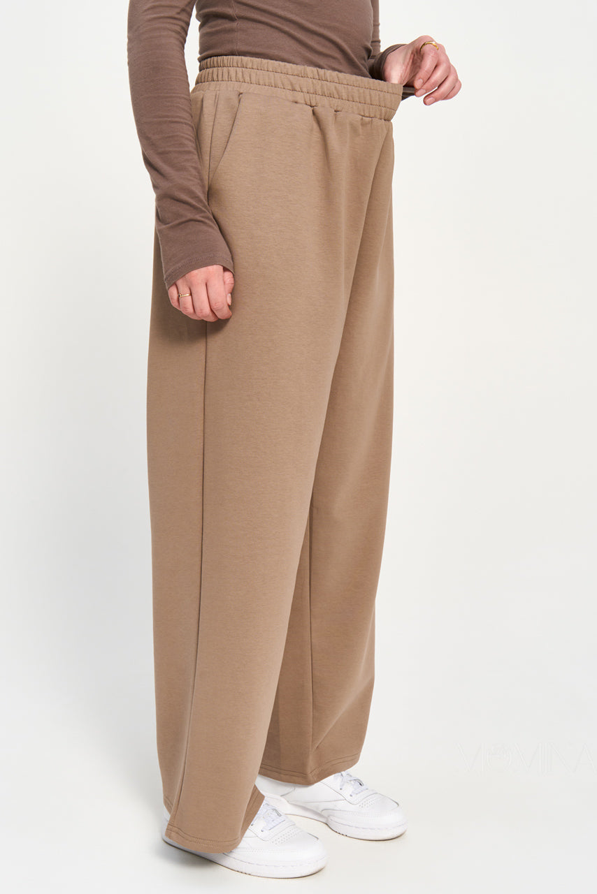 Raha Wide Leg Pants - Latte