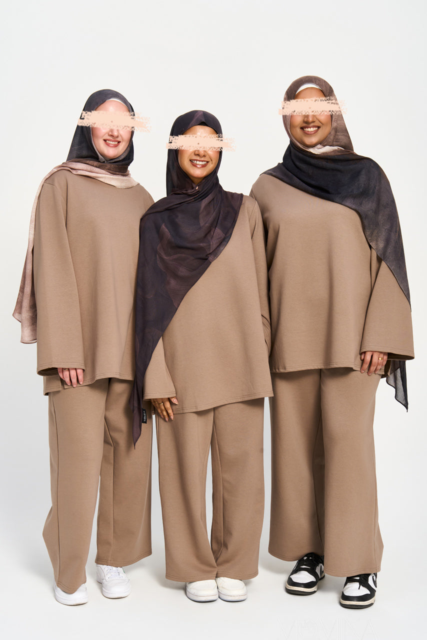 Raha Two-Piece Lounge Set - Latte