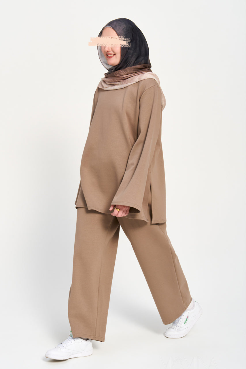 Raha Two-Piece Lounge Set - Latte