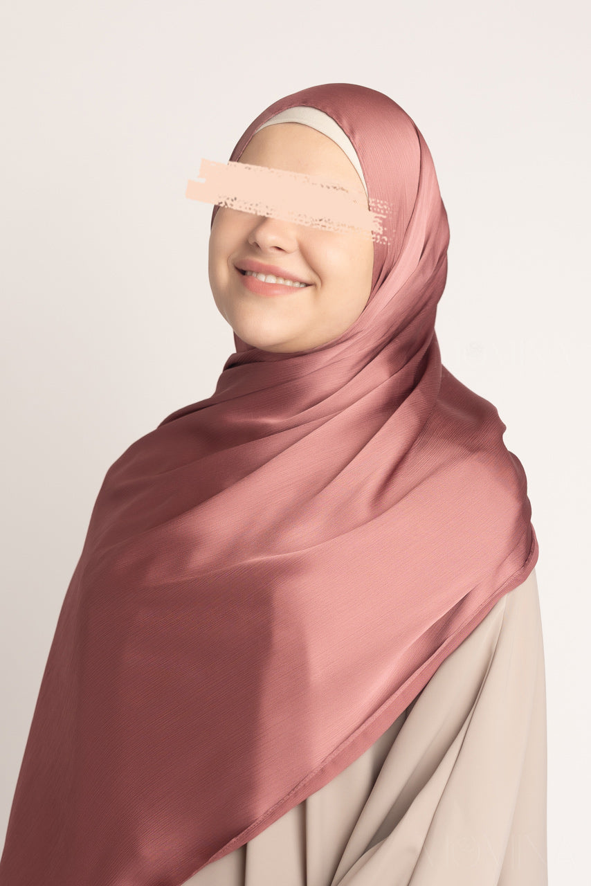 Hijab Froissé en Satin de Soie - Supernova