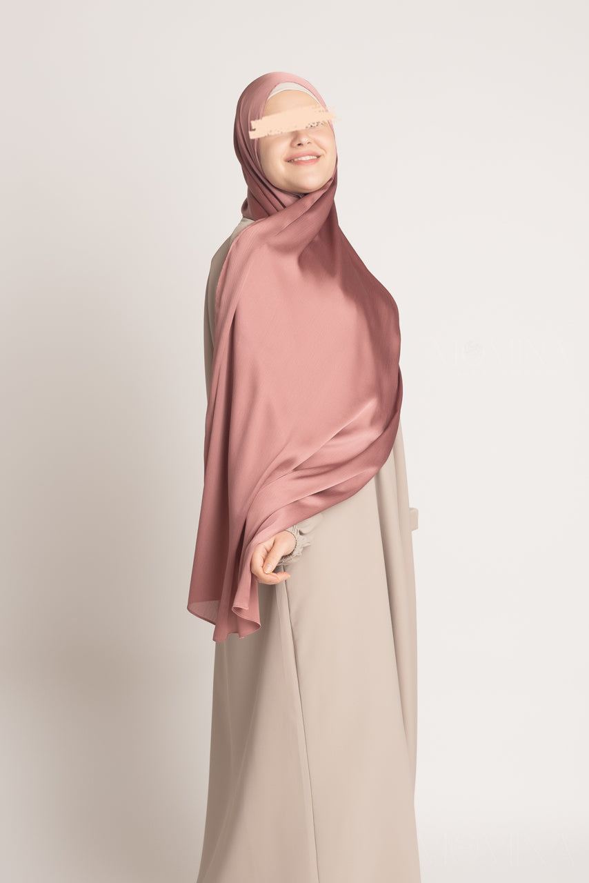 Hijab Froissé en Satin de Soie - Supernova