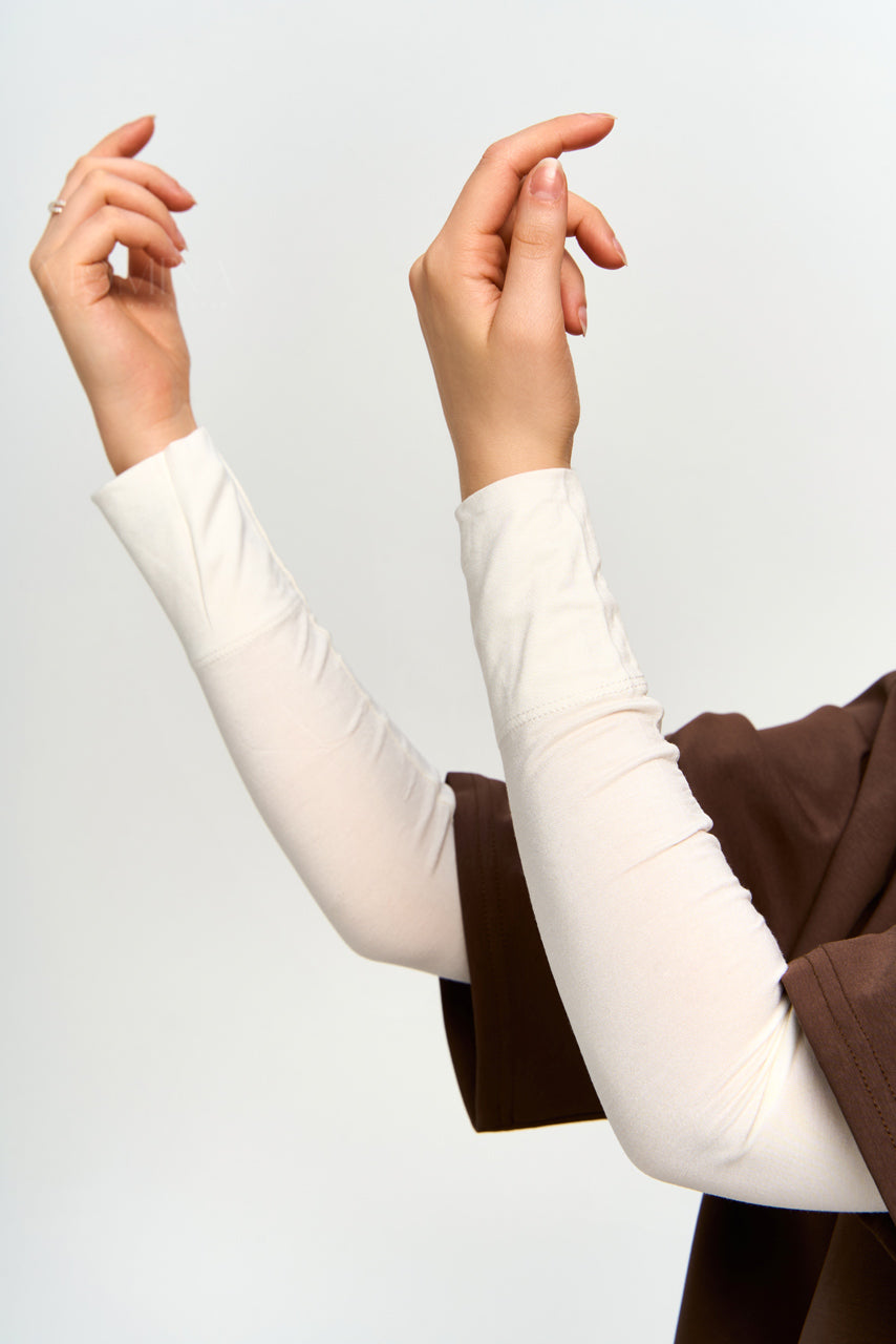 Modest Arm Sleeves - Cloud White
