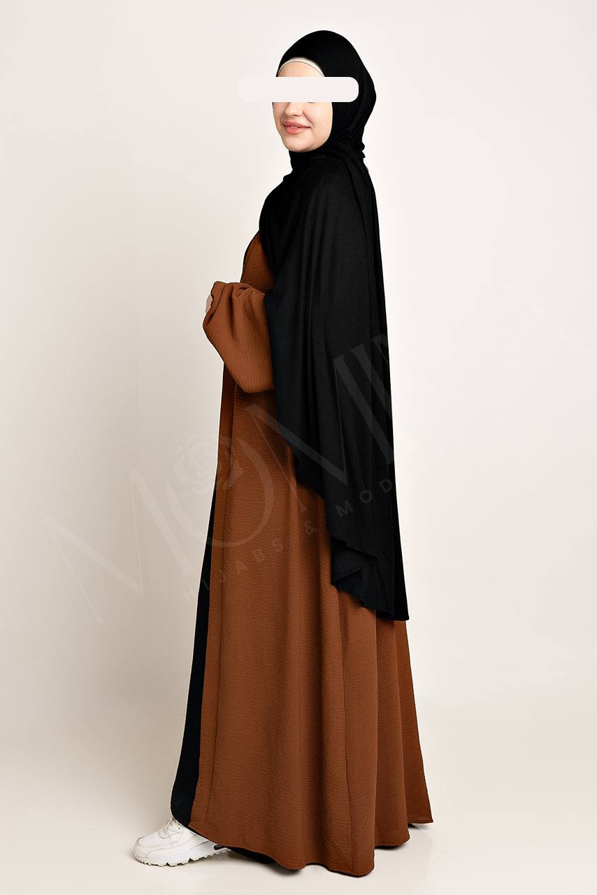 Amani Textured Abaya Outer - Canyon - Momina Hijabs & Modestwear ™