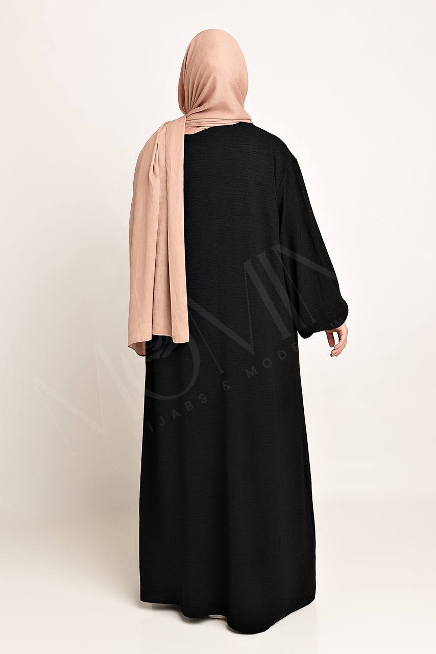 Amani Textured Abaya Set - Smolder - Momina Hijabs & Modestwear ™