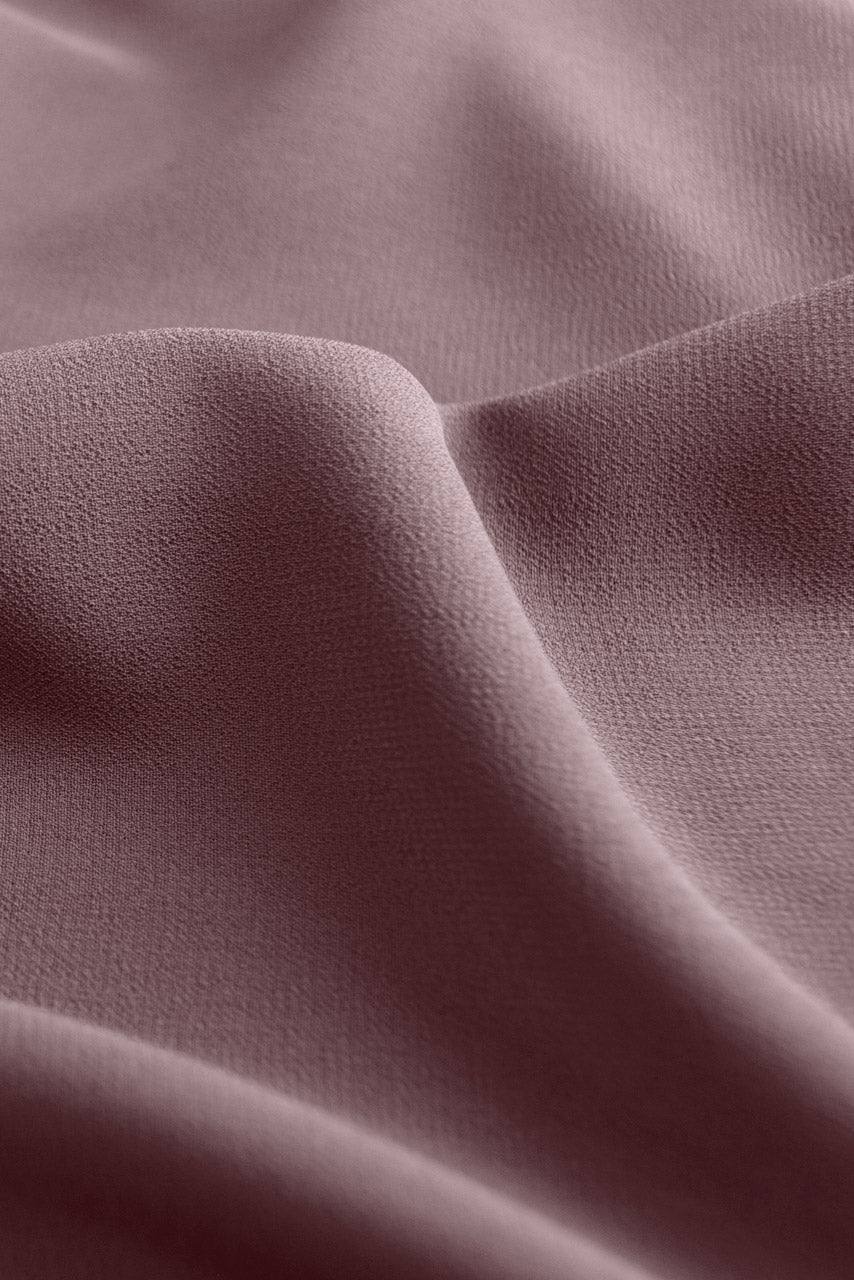 Fabric details of Classic Chiffon Hijab in Rose Brown by Momina Hijabs