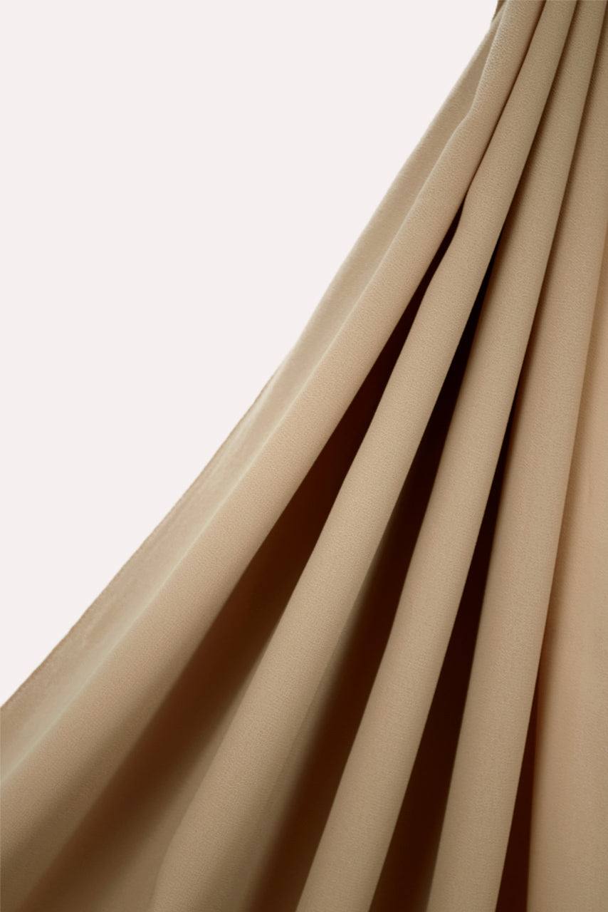 Hanging Classic Chiffon Hijab in Warm Sand by Momina Hijabs