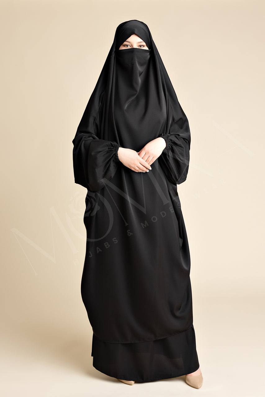Classic Luxe Two Piece Jilbab Arwaa Prayer Dress with Hijab