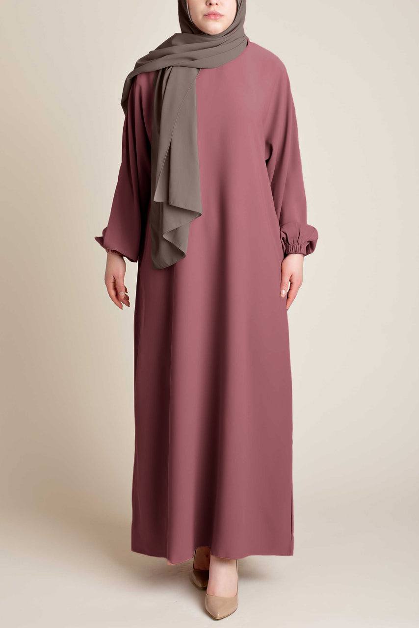 Momina Classic Abaya Dress - Wudhu-Friendly Long Sleeve Modest Wear For Muslim Women S-2XL