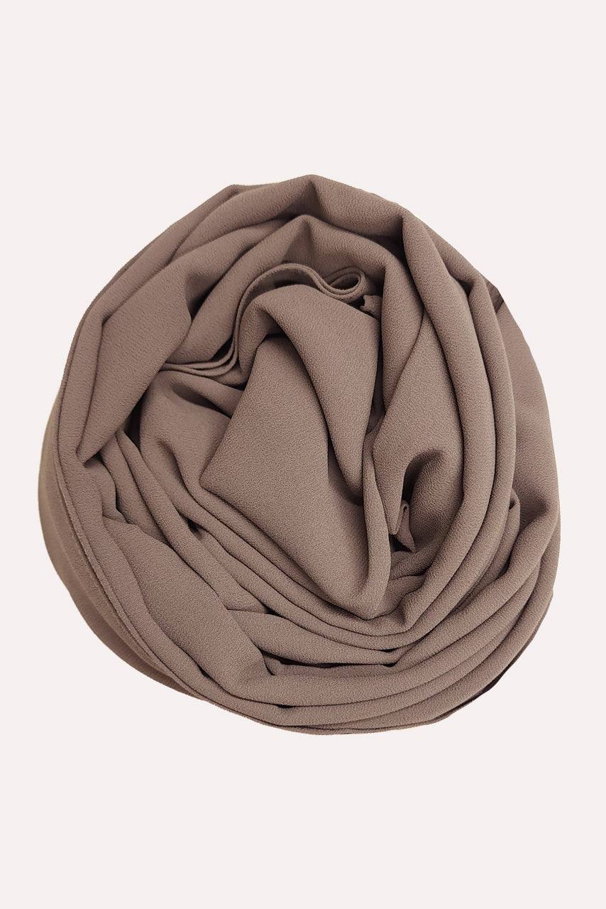 Premium Chiffon Hijab - Ash Brown - Momina Modestwear
