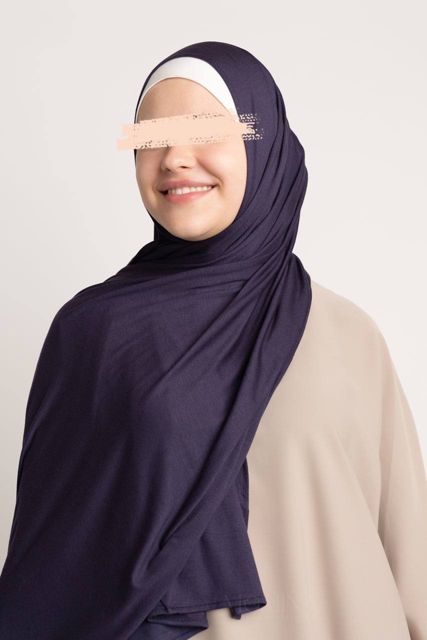 Premium Maxi Jersey Hijab - Indigo - Momina Hijabs & Modestwear