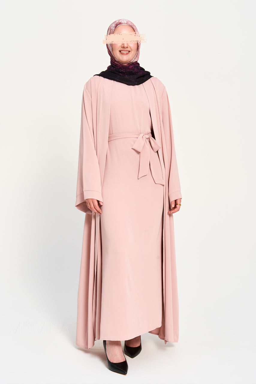 Amal Abaya Set - Carnation