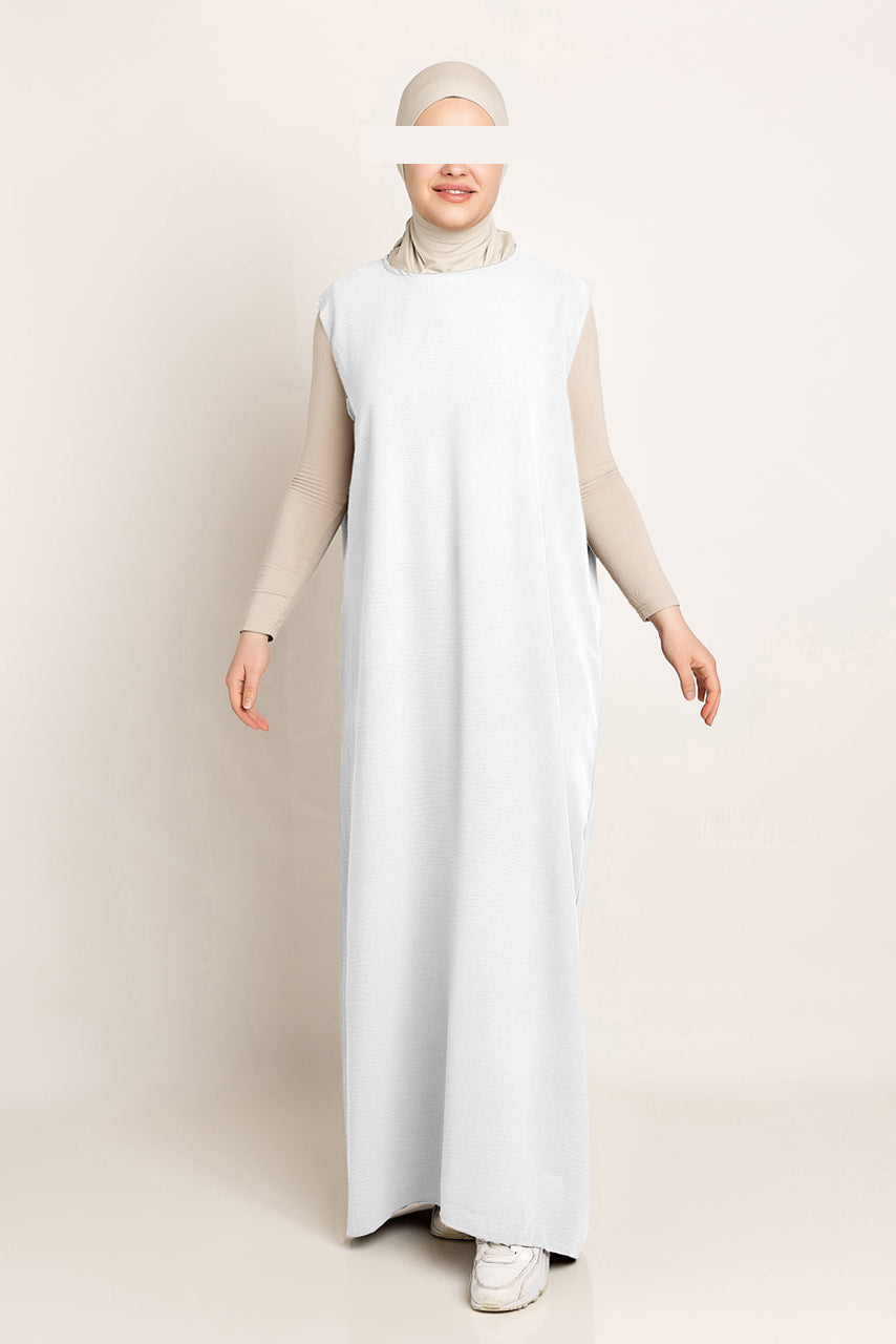 Amani Textured Abaya Inner - Marshmallow