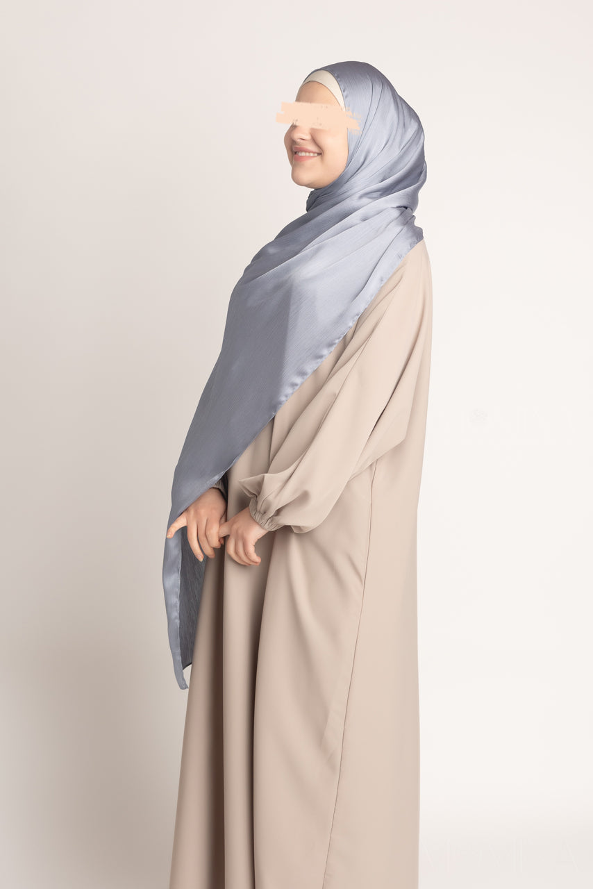 Satin Crinkle Hijab - Aquamarine