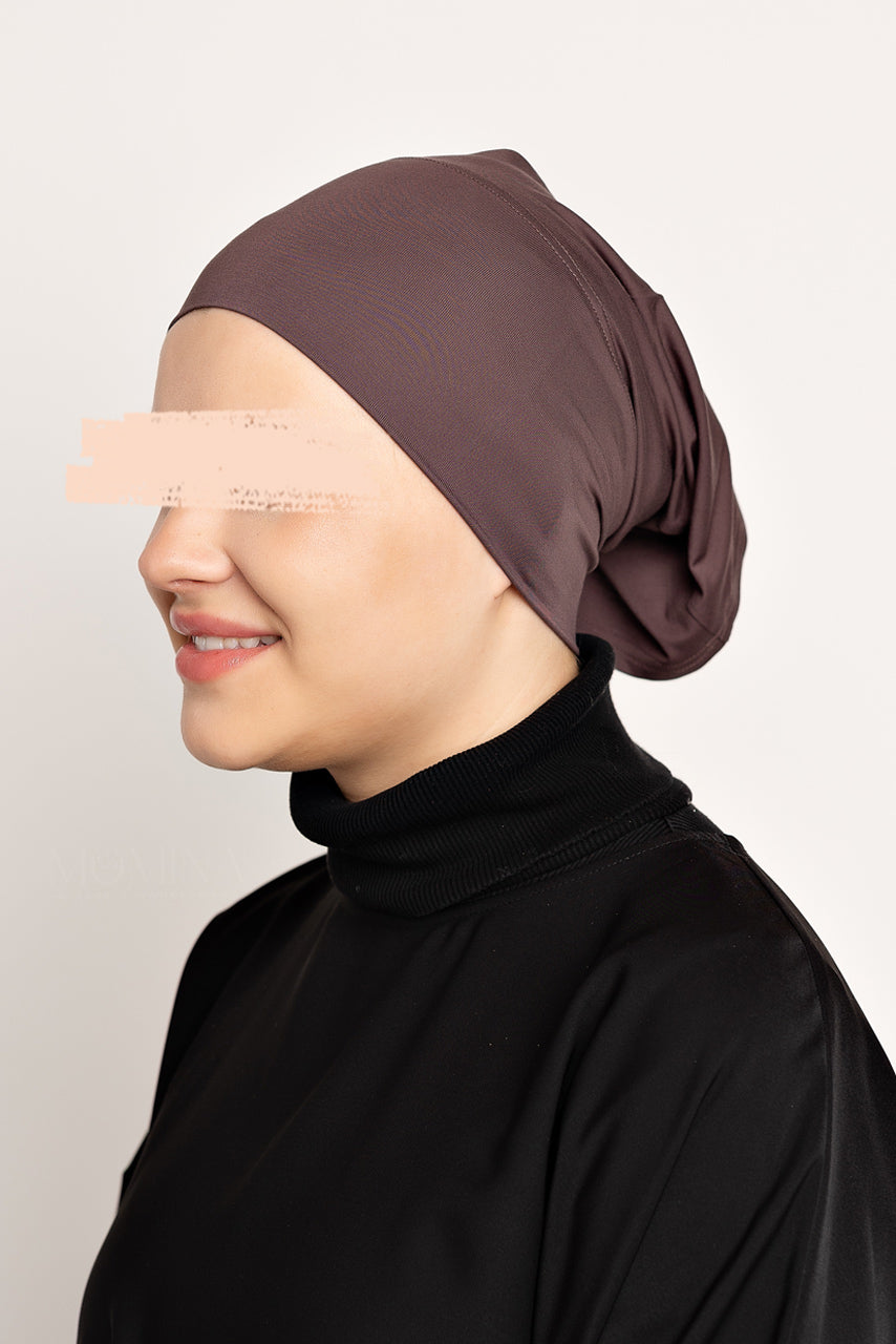 Ensemble hijab et bonnet de luxe assortis en modal - Forêt-Noire