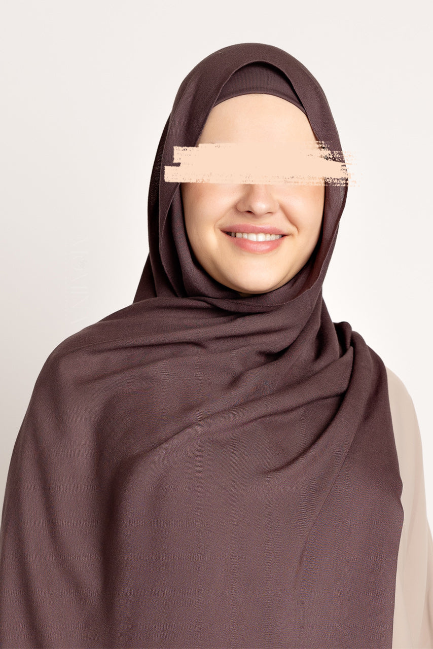 Ensemble hijab et bonnet de luxe assortis en modal - Forêt-Noire