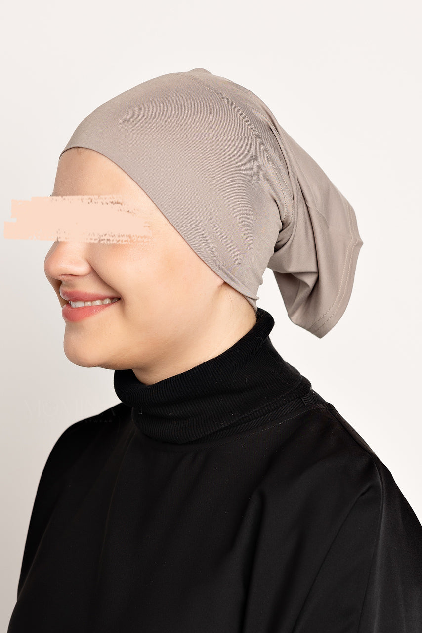 Bonnet hijab en jersey de bambou - Plume