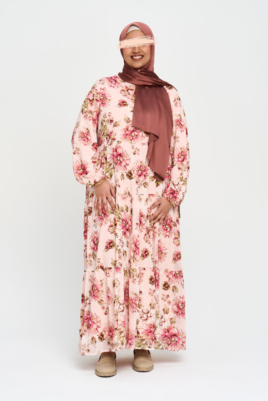 Floral Maxi Chiffon Dress - Bloom