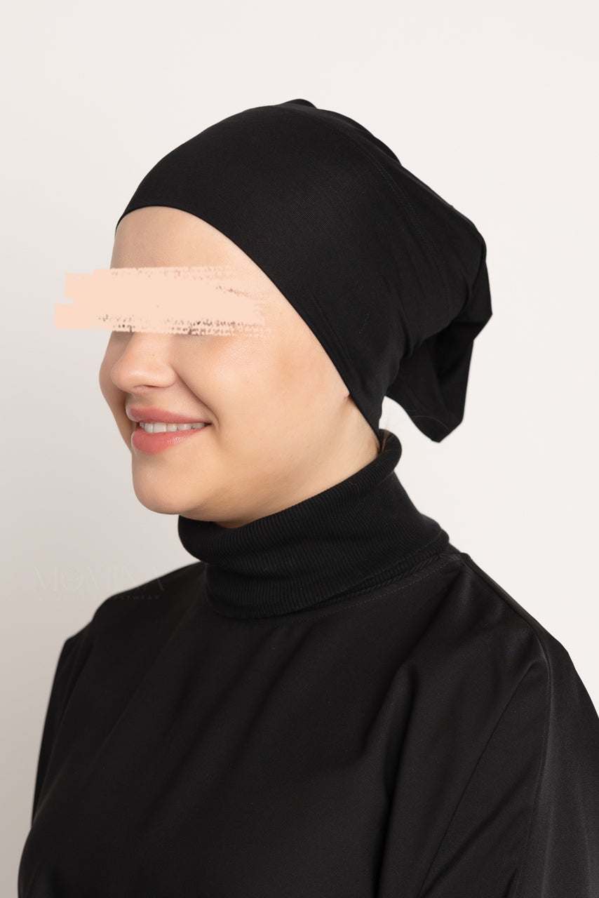 Bonnet hijab en jersey de bambou - Kajal