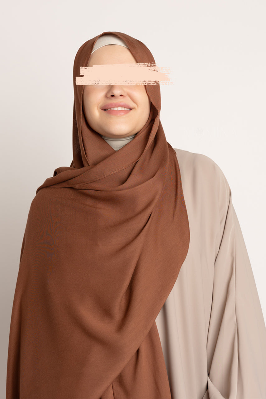 Hijab Maxi Modal Luxe - Fève de Cacao