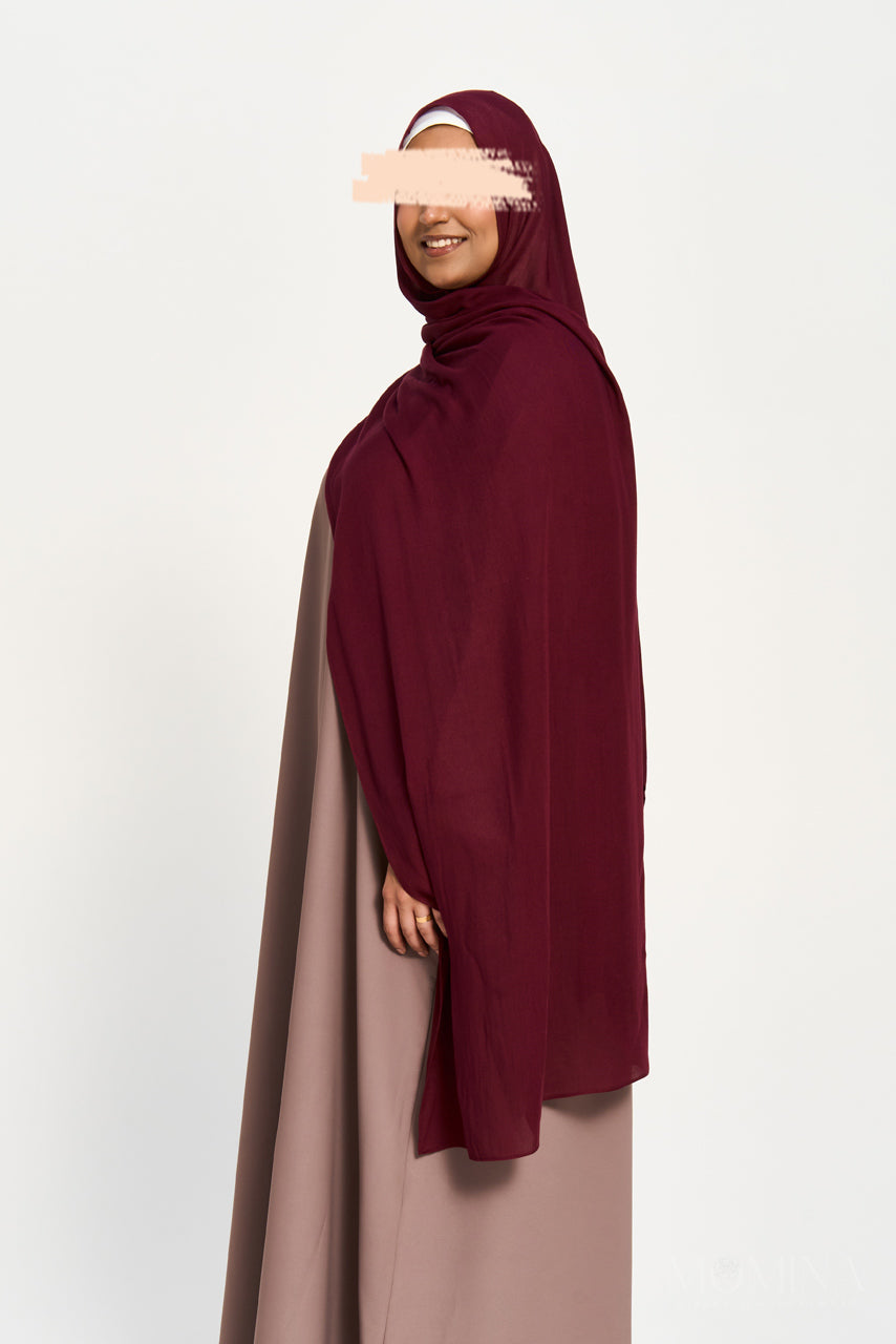 Luxury Maxi Modal Hijab - Crimson Rose