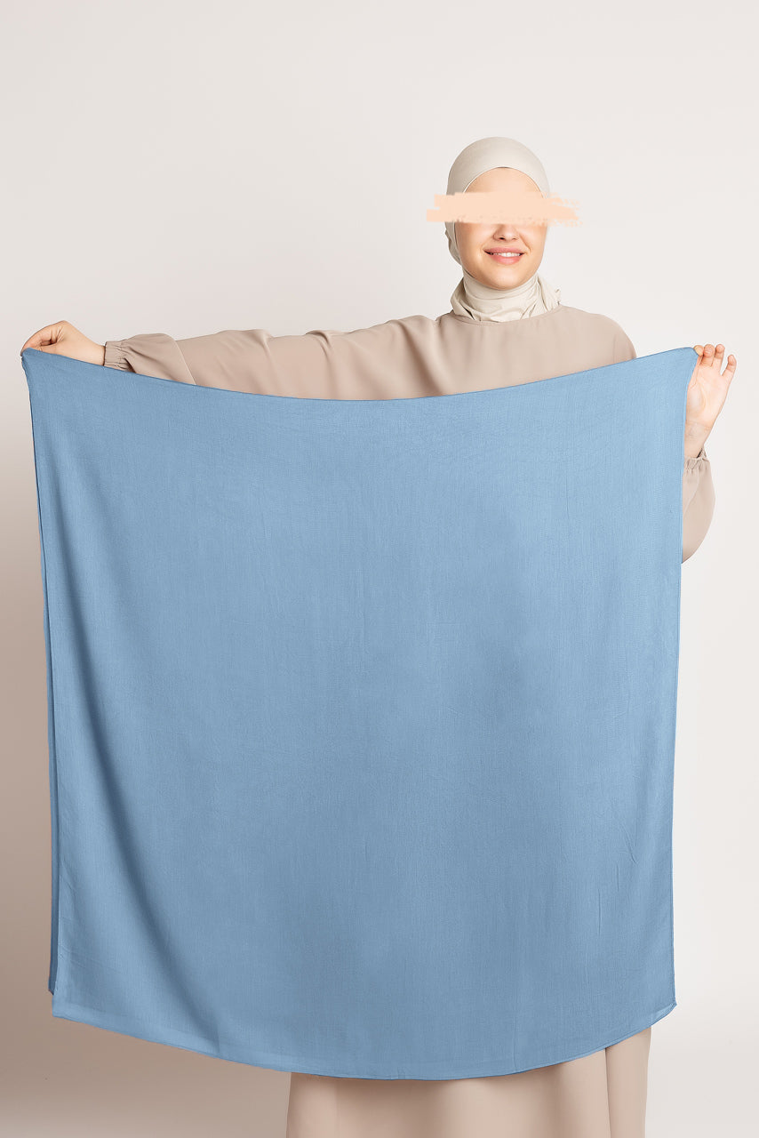 Luxury Maxi Modal Hijab - Faded Denim