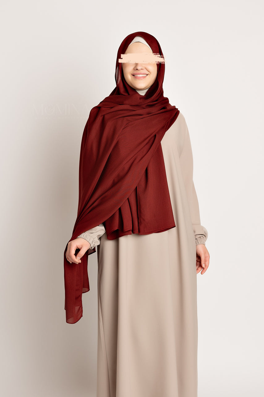 Luxury Maxi Modal Hijab - Garnet