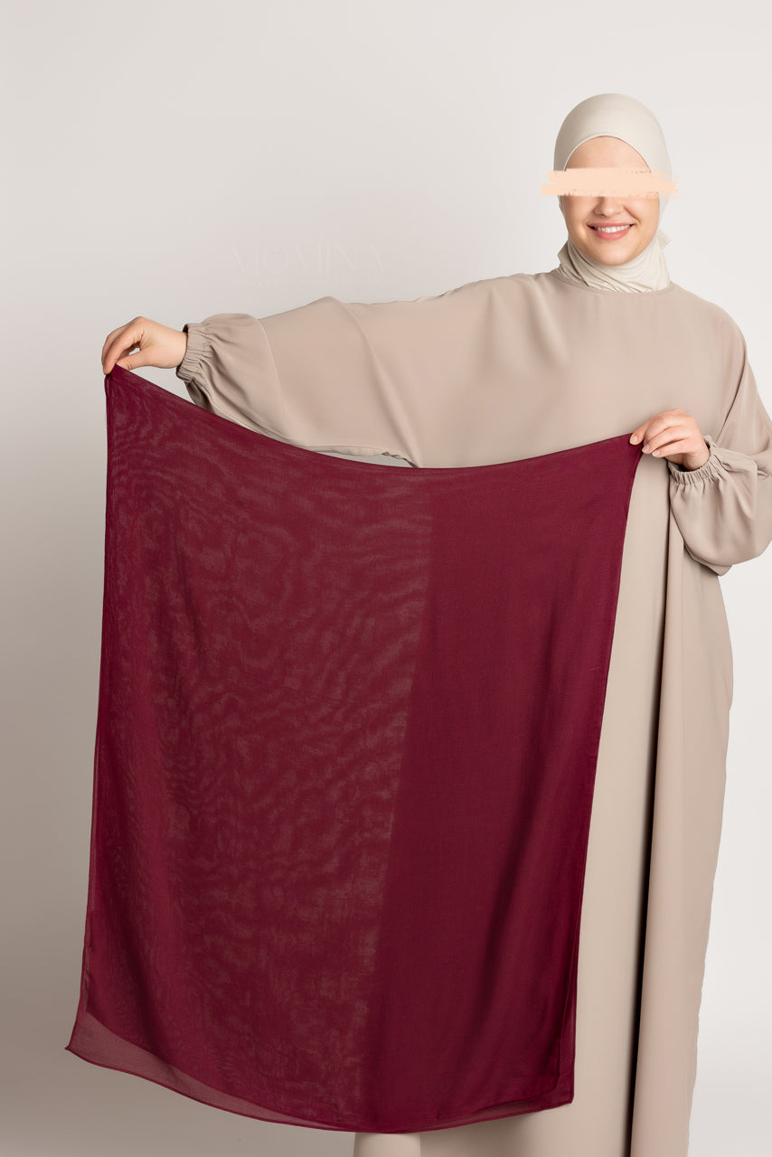 Hijab de luxe en modal - Crimson Rose