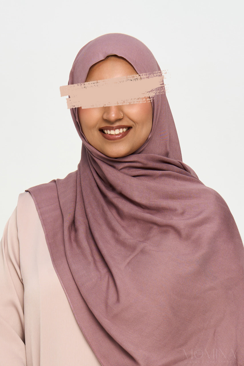 Hijab de luxe en modal – Mauve profond