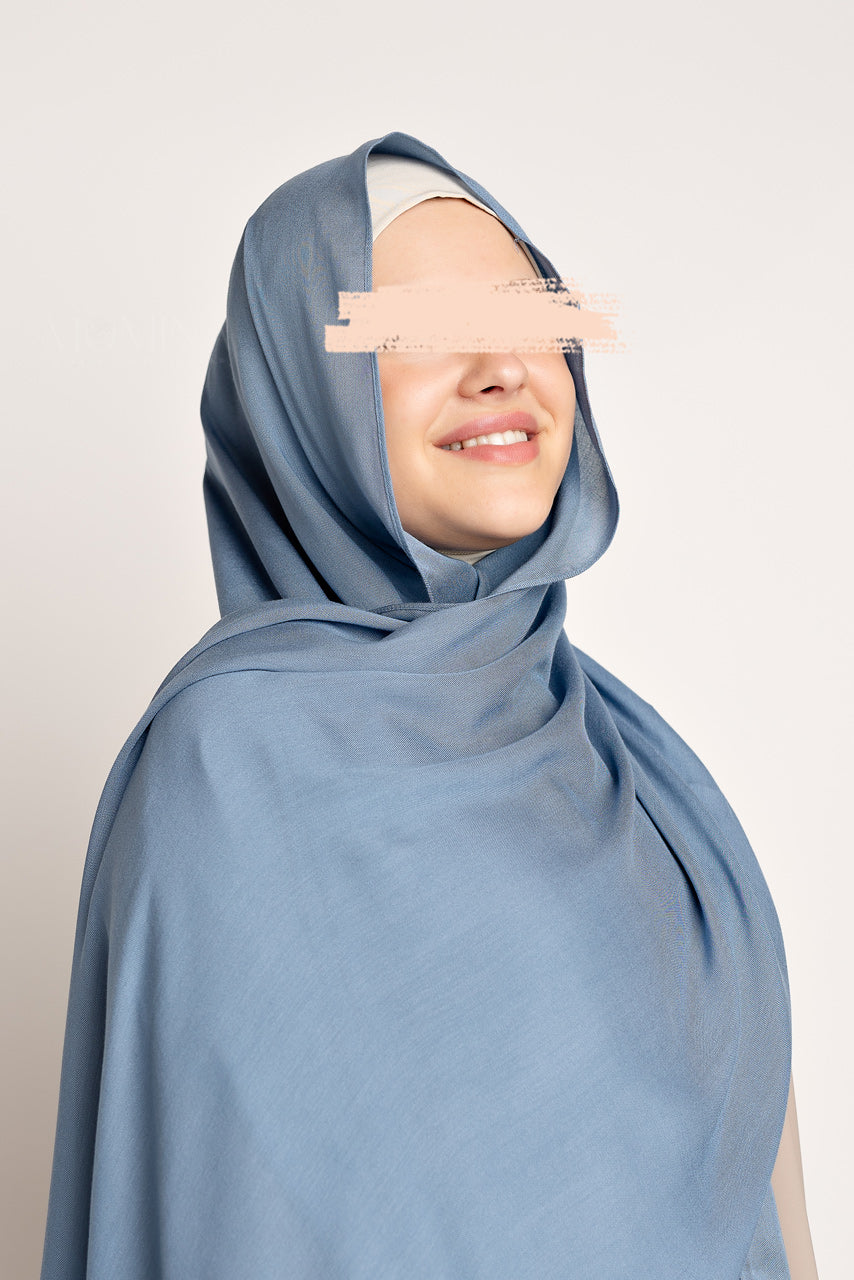 Hijab Modal Luxe - Denim Délavé