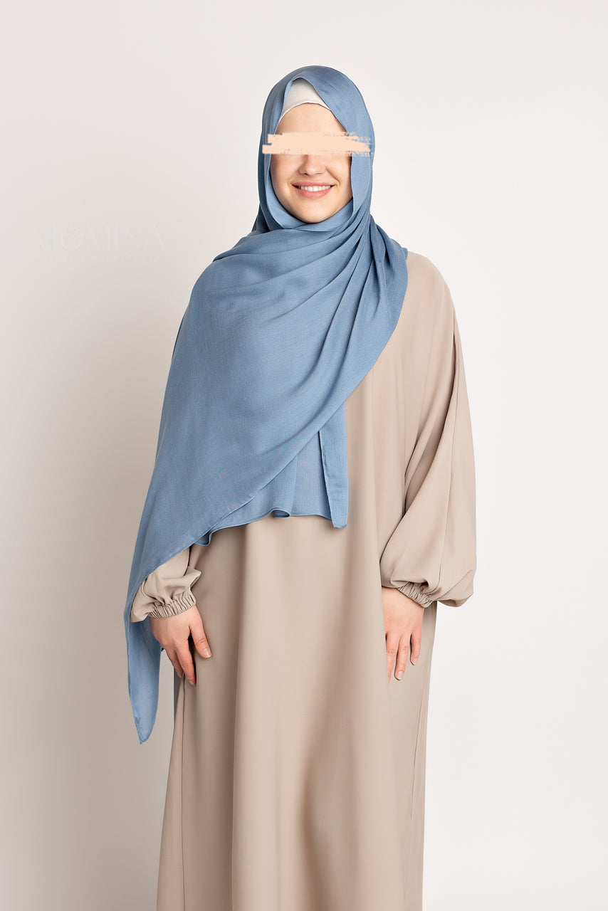 Hijab Modal Luxe - Denim Délavé