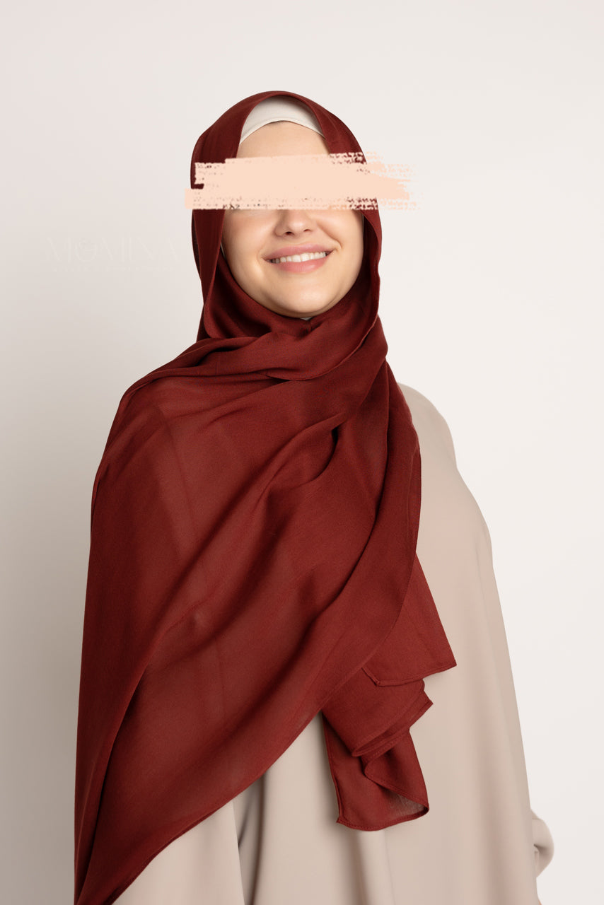 Hijab Modal Luxe - Grenat