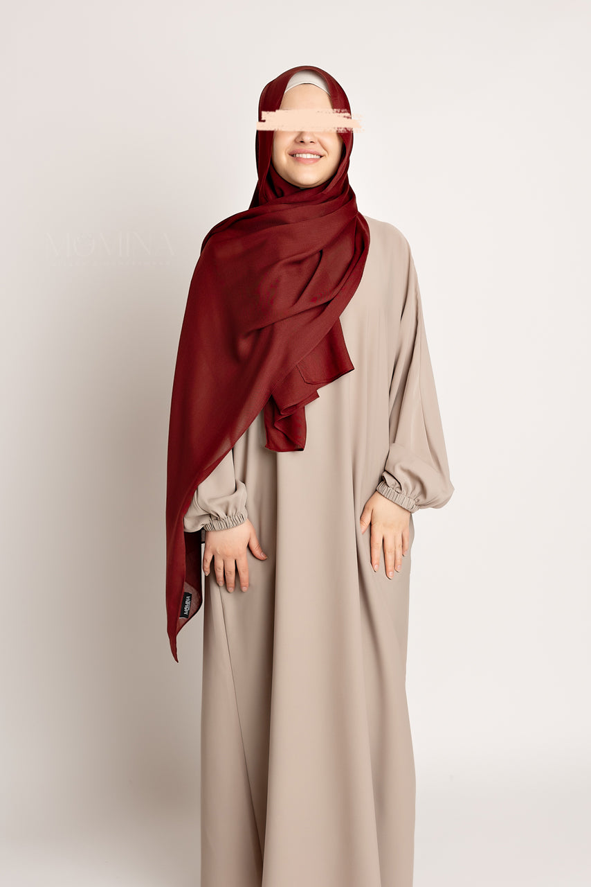 Hijab Modal Luxe - Grenat