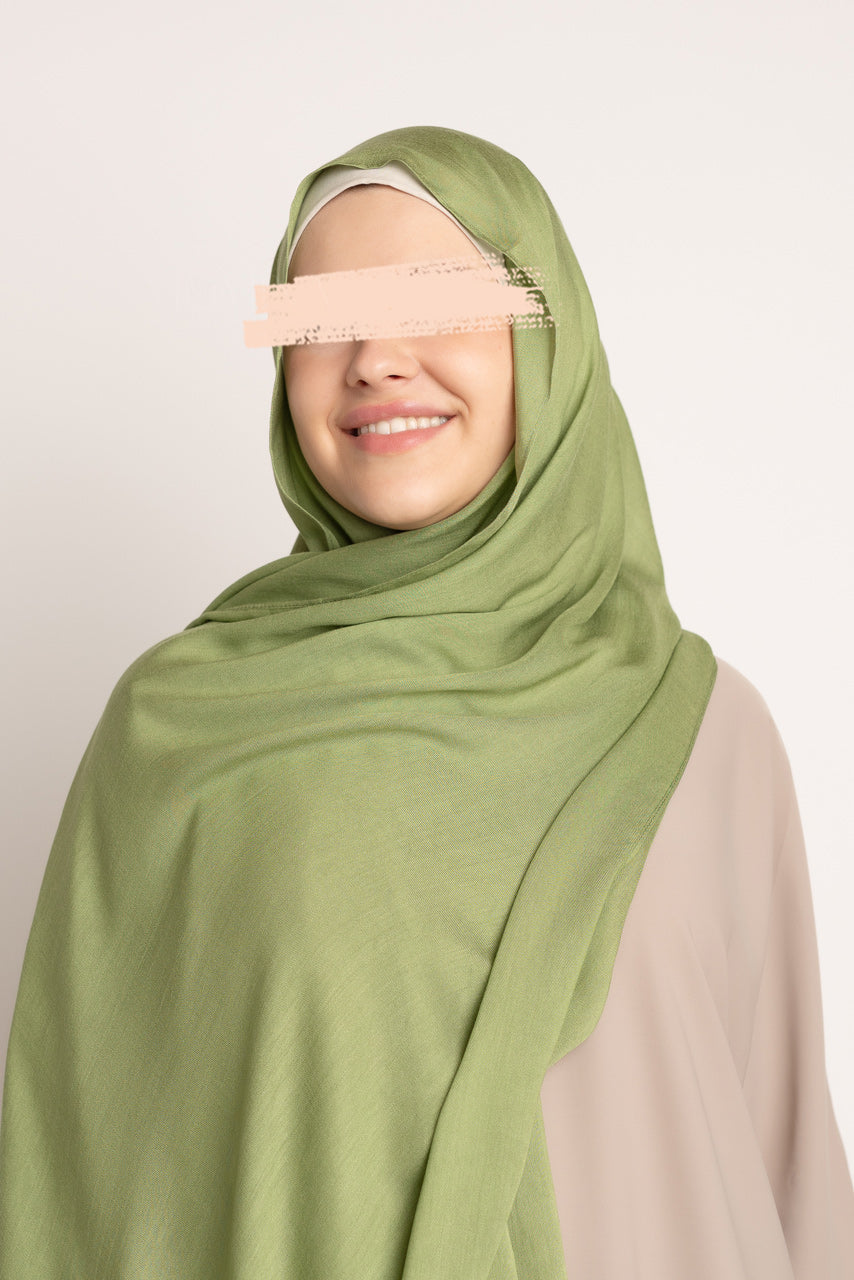 Hijab de luxe en modal - Matcha