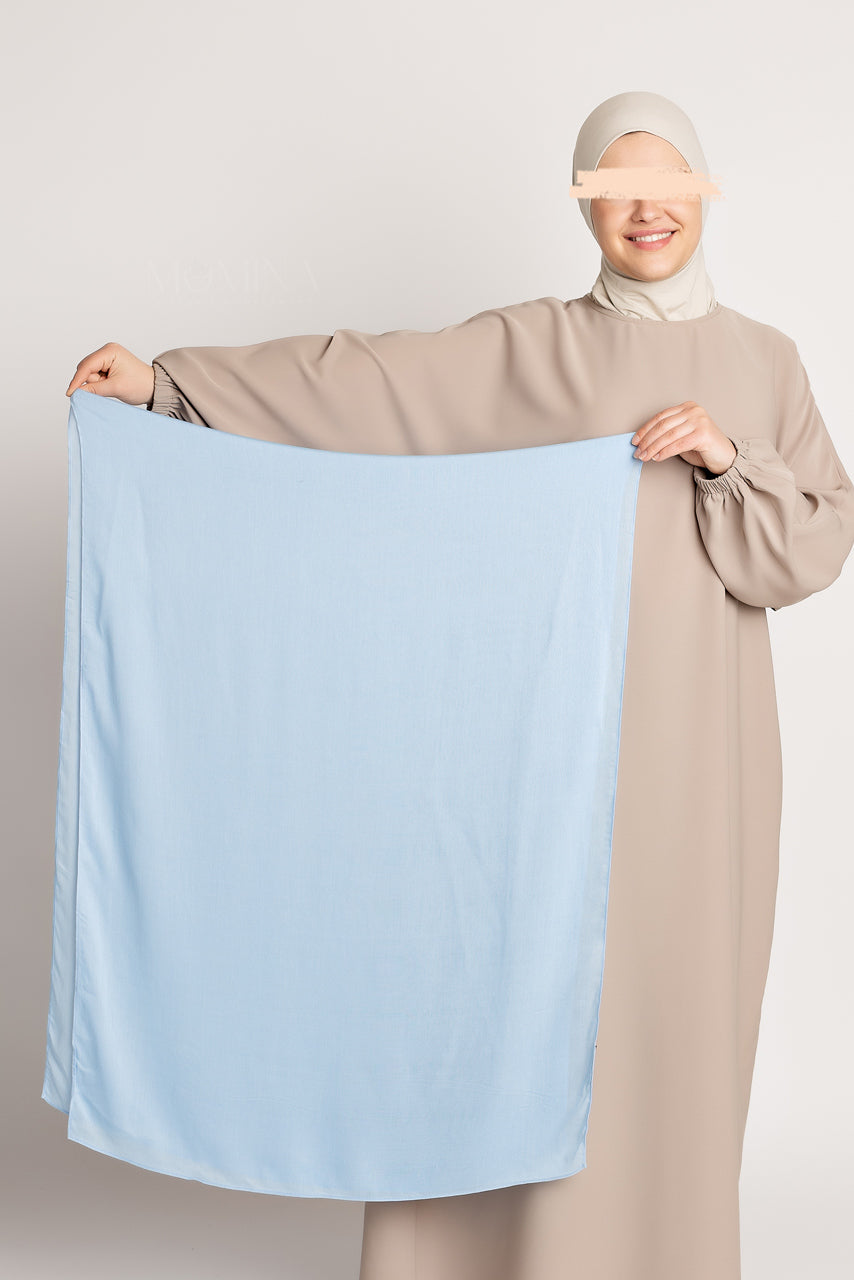 Hijab de luxe en modal - Misty Blue