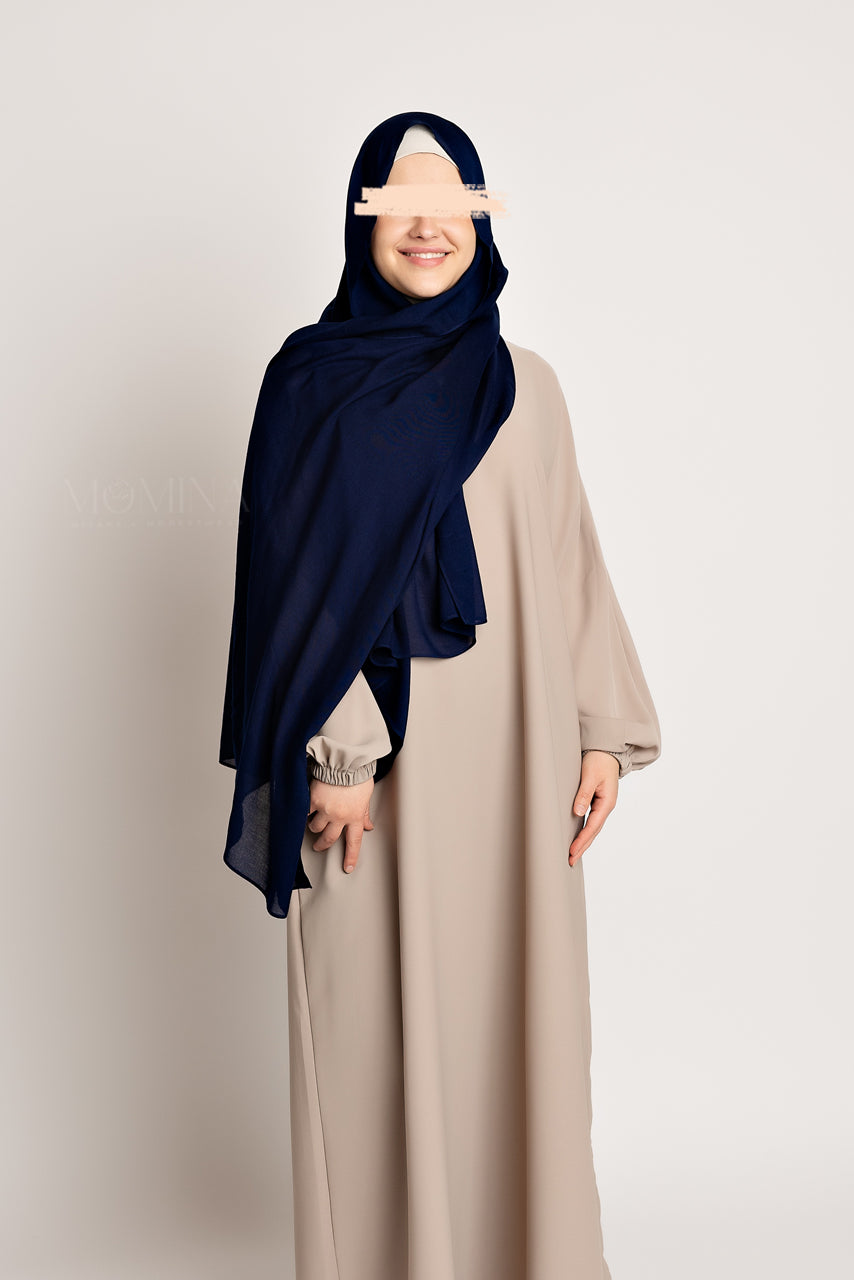 Hijab de luxe en modal - Bleu océan