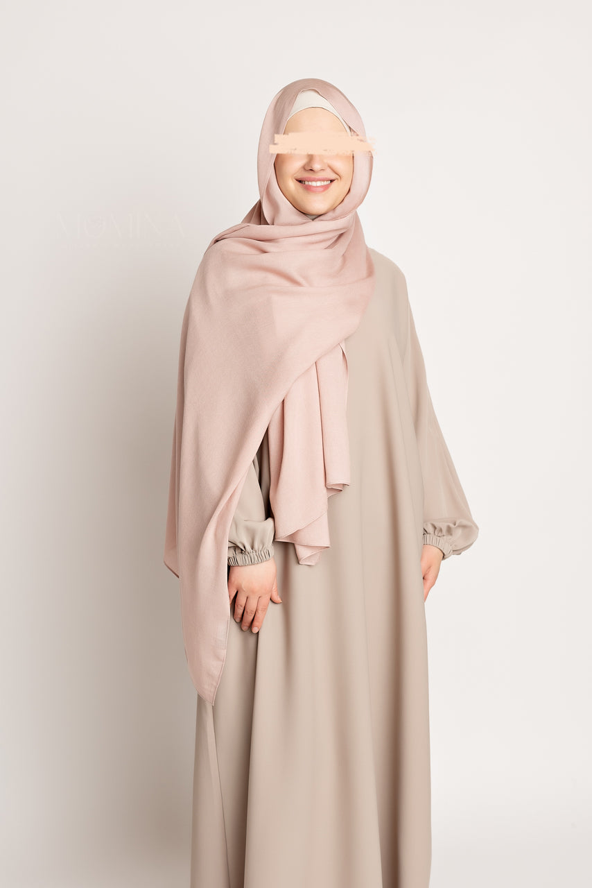 Hijab de luxe en modal - Mauve pâle