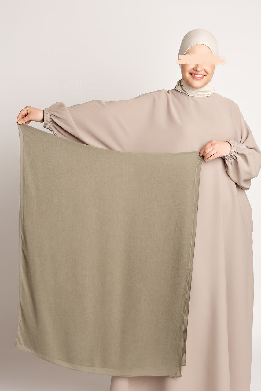 Ensemble hijab et bonnet de luxe assortis en modal - Soft Sage